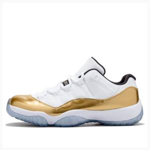 Air Jordan 11 Nike Retro Low Closing Ceremony Tênis Masculino Branco Douradas | JD-961ZE