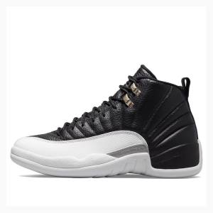 Air Jordan 12 Nike Playoffs Tênis de Basquete Masculino Pretas Branco | JD-351BI