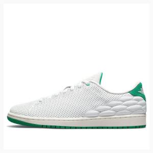 Air Jordan 1 Nike Centre Court Tênis de Basquete Masculino Branco Verdes | JD-387BT