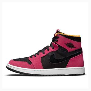 Air Jordan 1 Nike High Zoom Conforto Fireberry Tênis de Basquete Masculino Roxo Pretas | JD-371FU