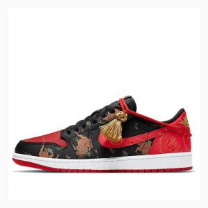 Air Jordan 1 Nike Low OG Chinese New Year Tênis Masculino Pretas Branco Vermelhas | JD-027ZF