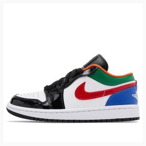 Air Jordan 1 Nike Low SE Tênis Feminino Branco Pretas Vermelhas Azuis | JD-980OH