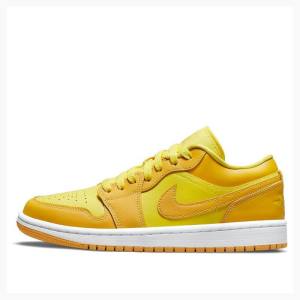 Air Jordan 1 Nike Low Tênis Feminino Amarelas | JD-034UA