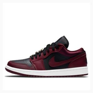 Air Jordan 1 Nike Low Tênis Feminino Vermelhas Pretas | JD-128QL