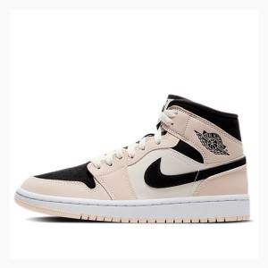 Air Jordan 1 Nike Medio Barely Tênis de Basquete Feminino Rosa Pretas | JD-679SI