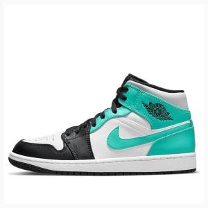 Air Jordan 1 Nike Medio Igloo Tênis de Basquete Masculino Azuis Pretas | JD-564AV