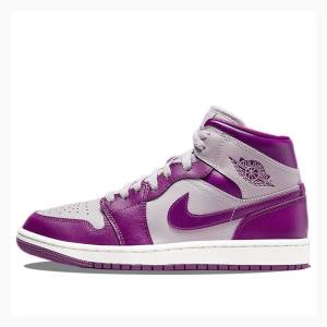 Air Jordan 1 Nike Medio Magenta Tênis de Basquete Feminino Roxo | JD-086UY