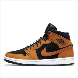 Air Jordan 1 Nike Medio SE Desert Ochre Tênis de Basquete Feminino Marrom | JD-931GR