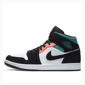 Air Jordan 1 Nike Medio SE South Beach Tênis de Basquete Masculino Pretas Branco | JD-945LZ