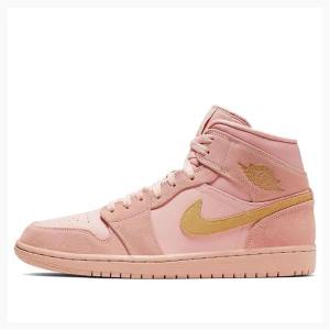 Air Jordan 1 Nike Medio SE Tênis de Basquete Masculino Coral | JD-852QJ