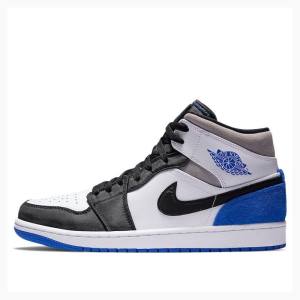 Air Jordan 1 Nike Medio SE Tênis de Basquete Masculino Pretas Branco Azuis | JD-910UB