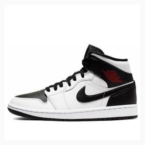 Air Jordan 1 Nike Medio Tênis de Basquete Feminino Branco Pretas | JD-978NV