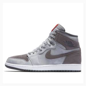 Air Jordan 1 Nike Retro High Camo 3M Wolf Tênis de Basquete Feminino Cinzentas Marrom | JD-260EF