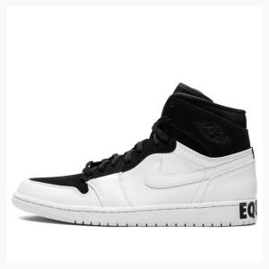 Air Jordan 1 Nike Retro High Equality Tênis de Basquete Masculino Pretas Branco | JD-365LI