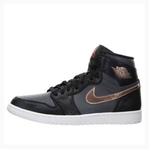 Air Jordan 1 Nike Retro High Metallic Bronze Tênis de Basquete Masculino Pretas Cinzentas | JD-589TV