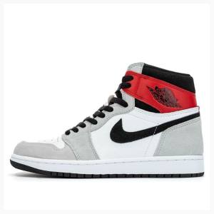 Air Jordan 1 Nike Retro High OG Light Smoke Tênis de Basquete Masculino Cinzentas Pretas Vermelhas | JD-629GO