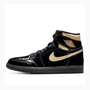 Air Jordan 1 Nike Retro High OG Metallic Tênis de Basquete Masculino Pretas Douradas | JD-782WP