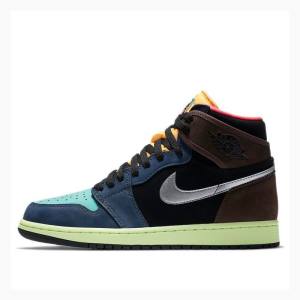 Air Jordan 1 Nike Retro High OG Tokyo Bio Hack Tênis de Basquete Masculino Azuis Prateadas | JD-976GD