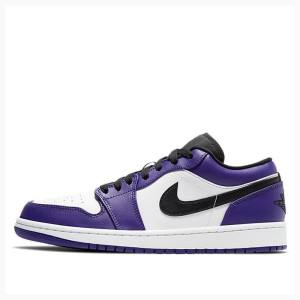 Air Jordan 1 Nike Retro Low Court Tênis Masculino Roxo Pretas | JD-279UX