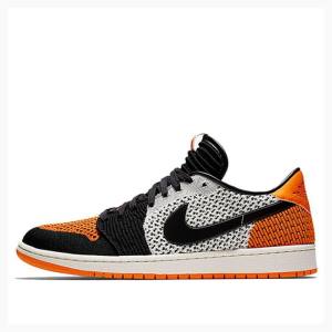 Air Jordan 1 Nike Retro Low Flyknit Shattered Backboard Tênis Masculino Pretas Cinzentas Laranja | JD-806QF