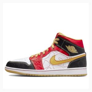 Air Jordan 1 Nike XQ 2022 Tênis de Basquete Masculino Branco Vermelhas Douradas | JD-563PC