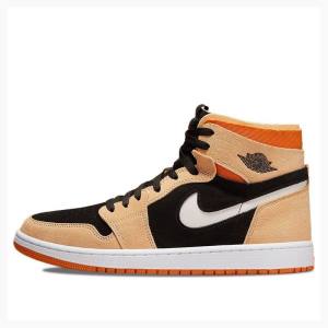 Air Jordan 1 Nike Zoom CMFT Pumpkin Spice Tênis de Basquete Masculino Pretas Laranja | JD-829NG