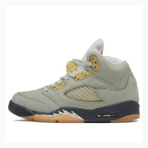 Air Jordan 5 Nike Retro Jade Horizon Tênis de Basquete Masculino Prateadas Douradas | JD-583XZ