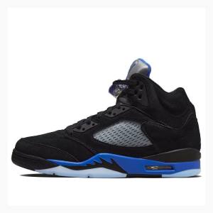 Air Jordan 5 Nike Retro Racer Tênis de Basquete Masculino Pretas Azuis | JD-170DW