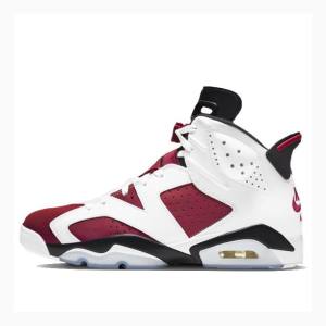 Air Jordan 6 Nike Retro Carmine Tênis de Basquete Masculino Branco Vermelhas Pretas | JD-194XD