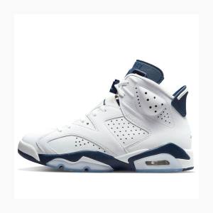 Air Jordan 6 Nike Retro Midnight Tênis de Basquete Masculino Branco Azul Marinho | JD-562QT