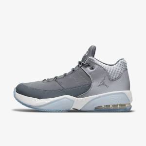 Air Jordan Nike Max Aura 3 Tênis de Basquete Masculino Cinzentas Branco Cinzentas | NK549DBM